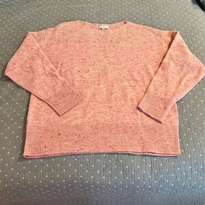 LOFT Women’s Pink Speckled Crew Neck Sweater Size XL